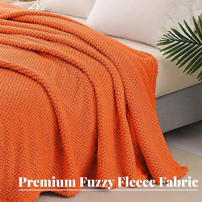 Whale Flotilla King Size Fuzzy Fleece Blanket, Fluffy Warm Soft Jacquard Bed - Image 5