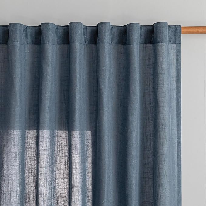 MYSKY HOME Curtains for Living Room 84 Inches Long Semi Sheer Light Filtering by MYSKYHOME