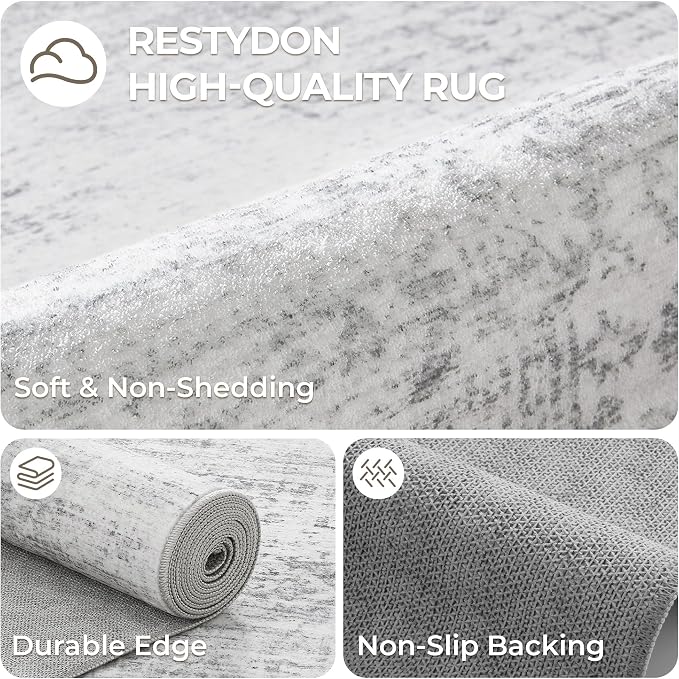 2x8 Runner Rug Non Slip, Washable Hallway Runner Rug, Nursery Room, Soft Runner - Image 7