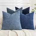 Set of 4 Soft Textured Decorative Throw Pillow Covers 24x24 Inch Cozy Farmhouse by Cozoomy