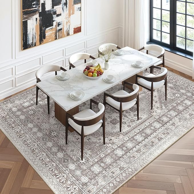 9x12 Area Rugs for Living Room, Large Washable Rug, Dining Room, Low Pile - Image 8