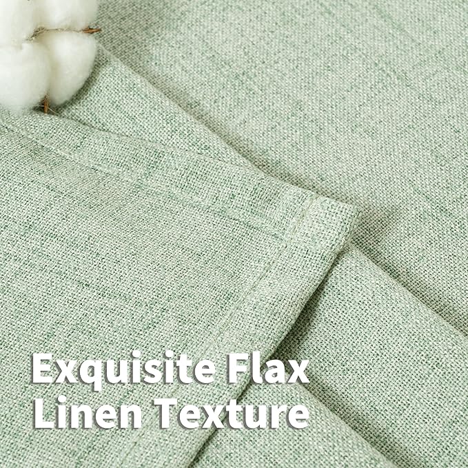 YoungsTex Sage Green Curtains 63 Inch Length 2 Panels - Image 4