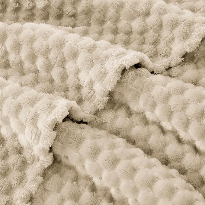 EXQ Home Gentle Soft Fleece Throw Blanket – Cozy Lightweight 3D Imitation - Image 5