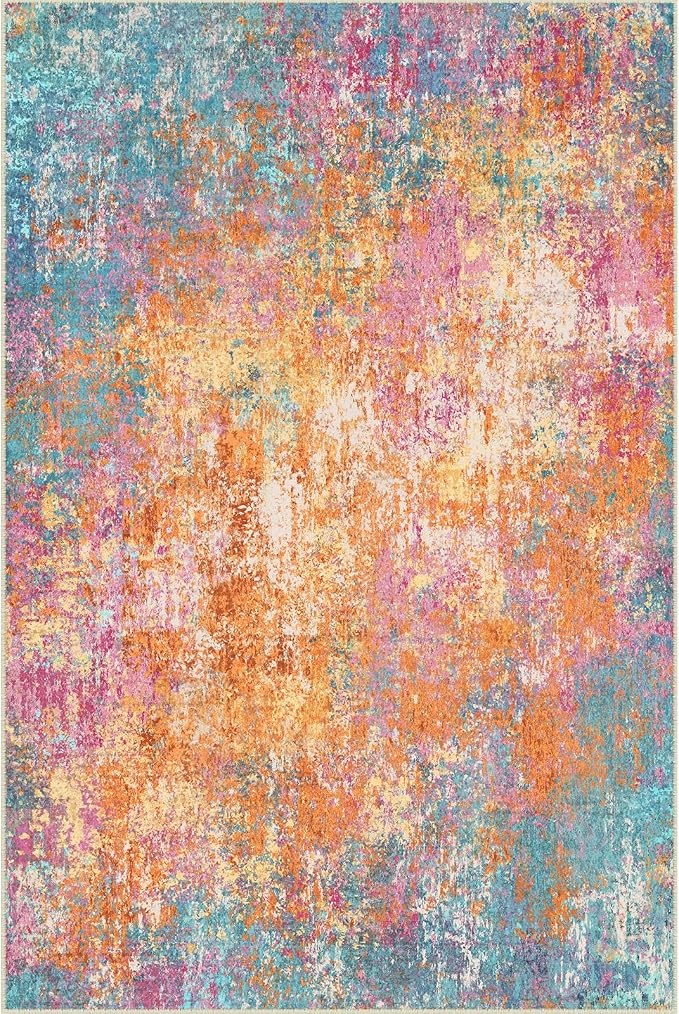RELEANY Washable 5'x7' Abstract Area Rug - Image 9