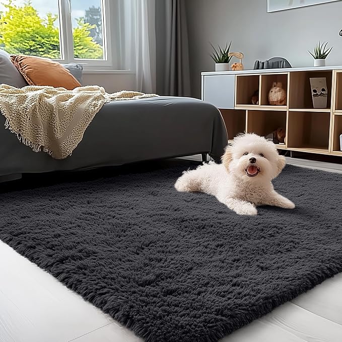 OLANLY 4x11 Area Rugs for Living Room Bedroom, Machine Washable Soft Fluffy - Image 3