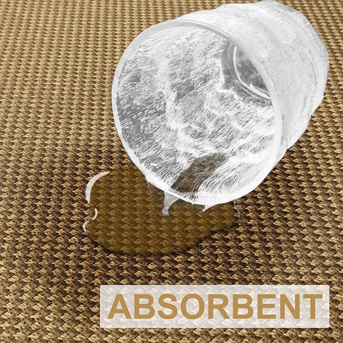 LEKEEPGO Door Mat 17"x29", Low-Profile Door Mat Indoor Entrance, Non Slip Rubber Backing Front Doormat Washable Absorbent Inside Indoor Resist Dirt Entryway Mat, Light Brown