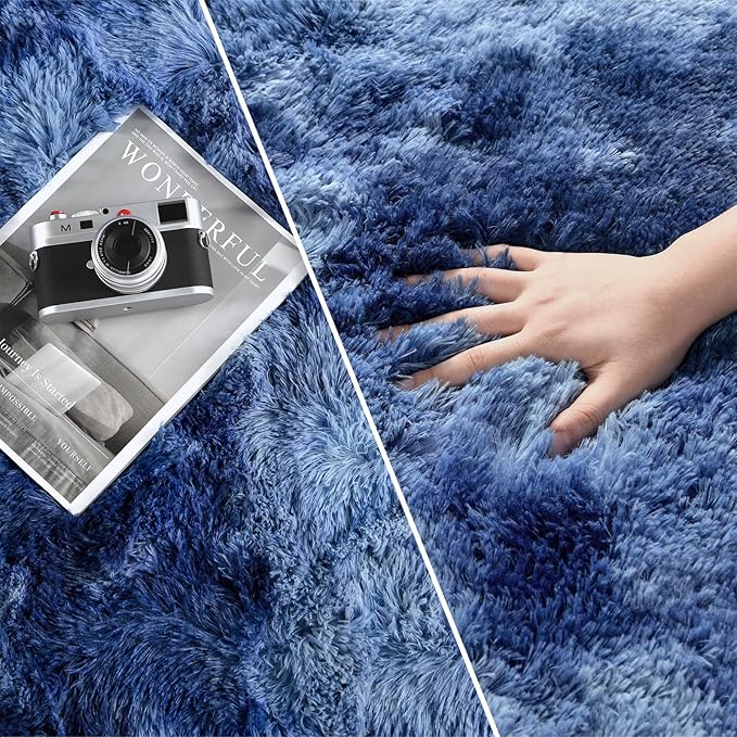 Deerhoo Large Shag Area Rugs 8 x 10, Plush Fuzzy Rugs - Image 3