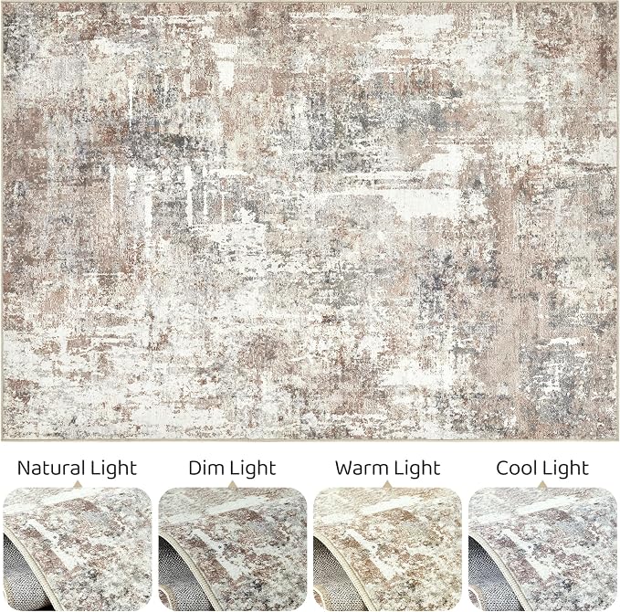 LOONGRUG Runner Rug 2x4 Machine Washable Non-Slip Neutral Modern Rugs | - Image 7