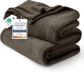 Bedsure GentleSoft Brown Fleece Blankets King Size by BEDSURE