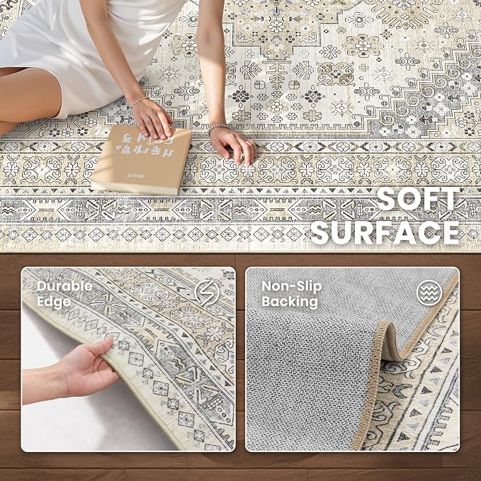 4x6 Area Rug for Entryway, Washable Kitchen Rug, Living Room, Dining Room - Image 6