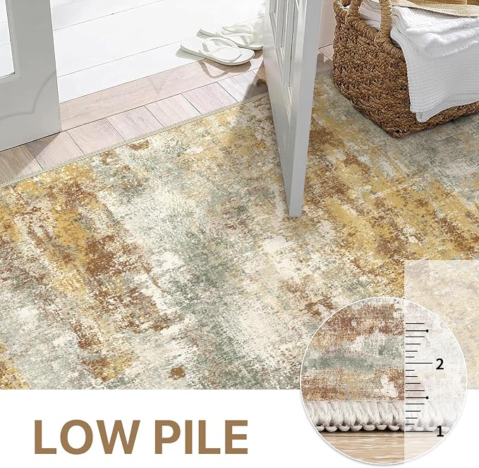 Area Rugs 5x7 for Living Room Bedroom, Modern Abstract Machine Washable Rug - Image 9