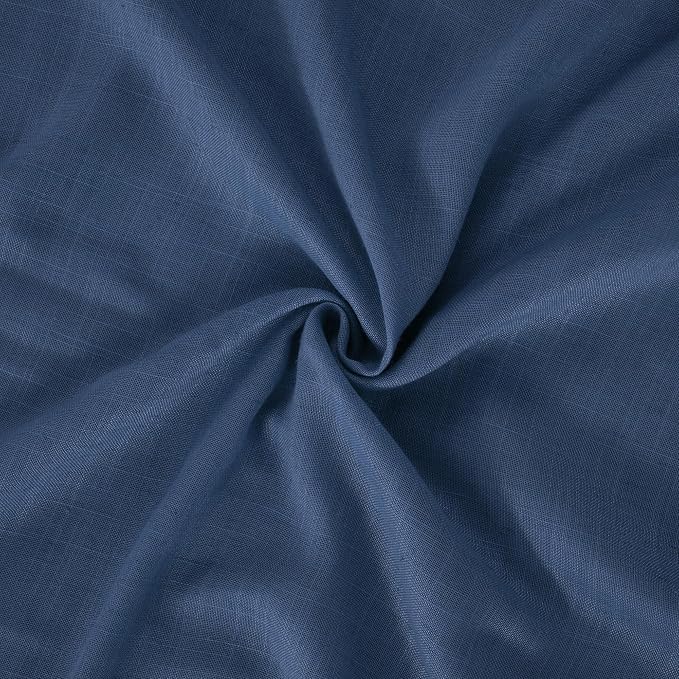 BGment Linen Navy Blue Curtains 90 Inch Length - Image 9