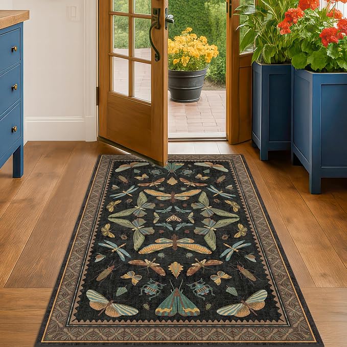 3x5 Entryway Rug Non Slip Washable by HazoHaus