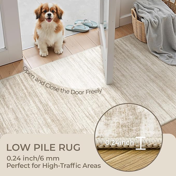 3x8 Runner Rug Non Slip, Washable Hallway Runner Rug, Nursery Room, Soft Runner - Image 6