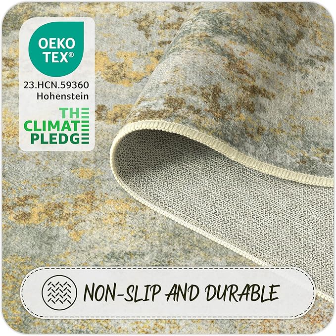 Green Rug Runners for Hallways Kitchen Non Slip Washable 2x6 Entryway Runner - Image 8