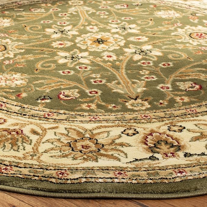 SAFAVIEH Lyndhurst Collection 8' Round Sage / Ivory LNH212C Traditional - Image 4