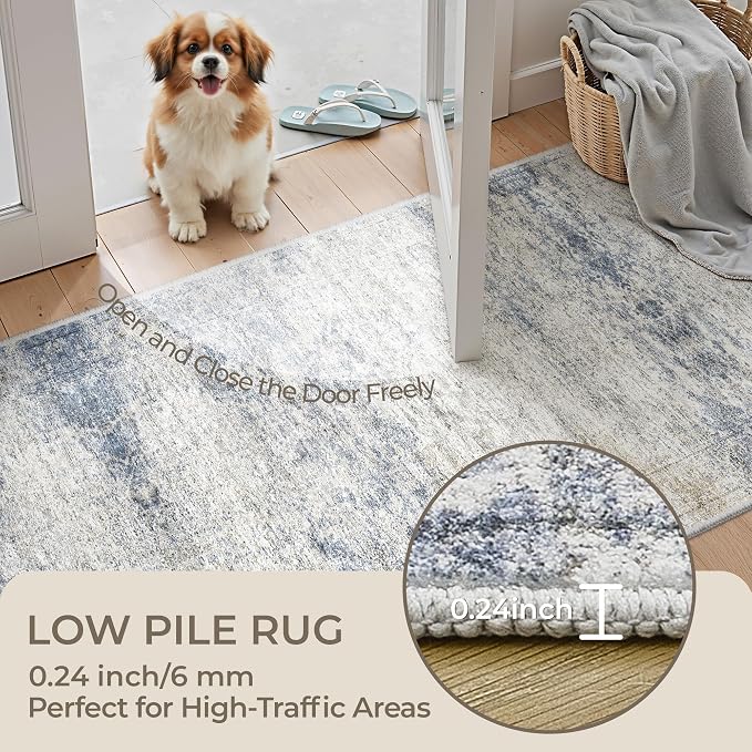 2x10 Runner Rug Non Slip, Washable Hallway Runner Rug, Laundry Room, Soft - Image 6