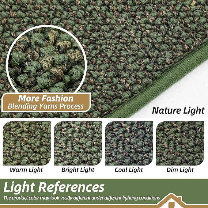 BEQHAUSE Dirt Trapper Door Mat 26" x 40" Half Circle Non Slip Rugs, Absorbent - Image 8