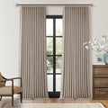 Burlywood Birch Pinch Pleated Blackout 102 Inch Linen Curtains Dual Layer | by Twodrapes
