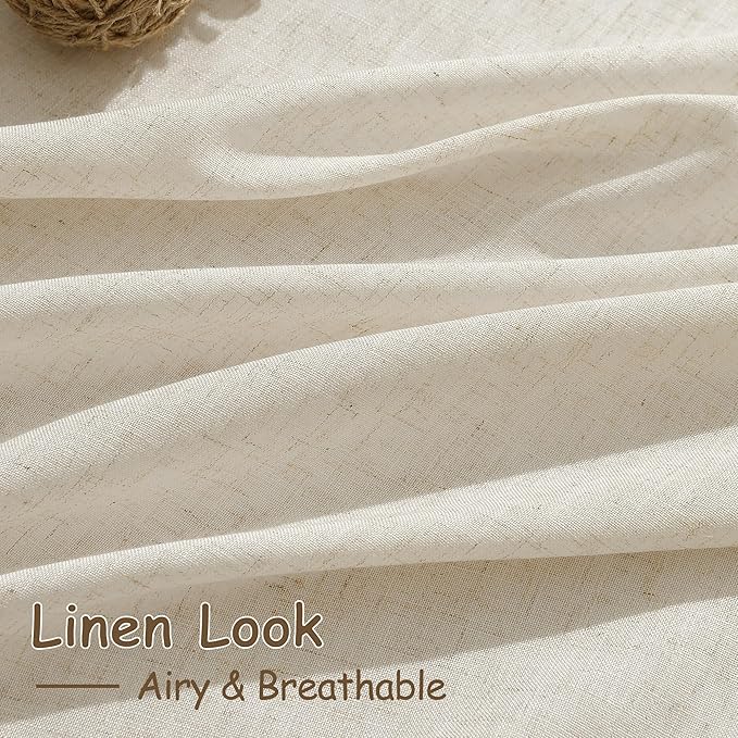 Birch Beige Linen Curtains 84 Inches Long - Image 4