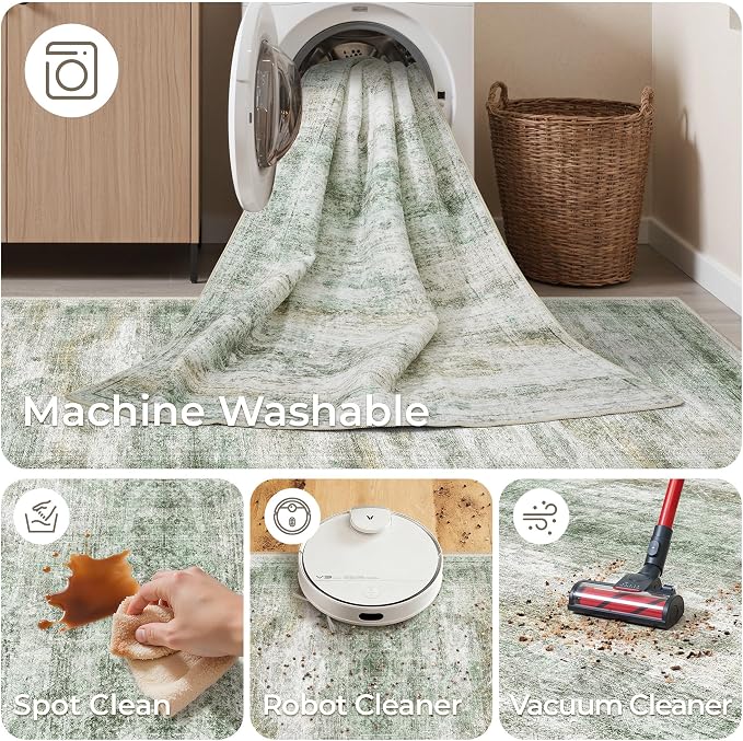 2x8 Runner Rug Non Slip, Washable Hallway Runner Rug, Nursery Room, Soft Runner - Image 8