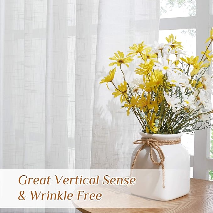 NICETOWN White Curtains 84 inches Long - Image 4