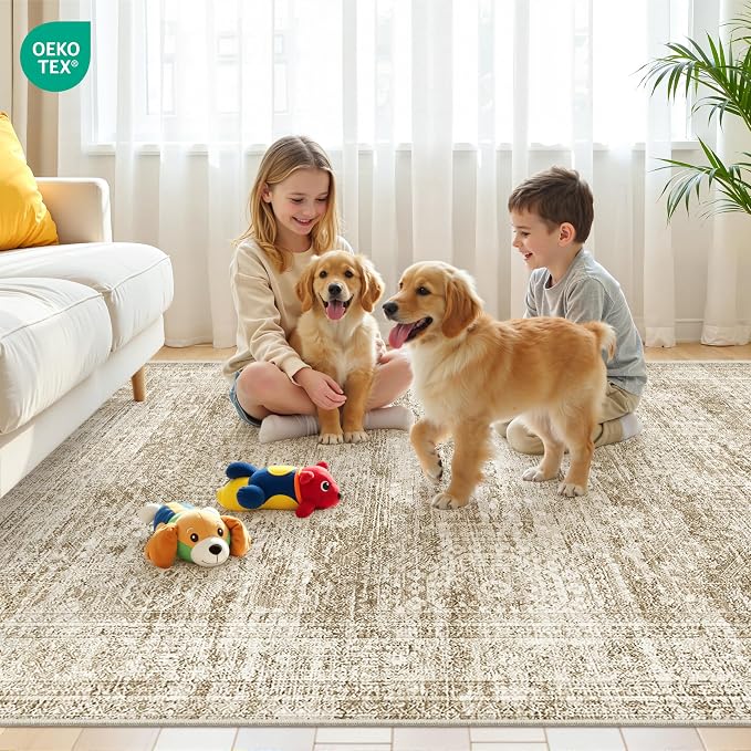 6x9 Rug for Living Room, Soft Low Pile Indoor Washable Rugs for Bedroom - Image 9
