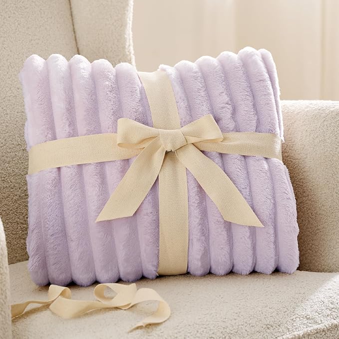 Bedsure GentleSoft Lavender Fog California King Size Blanket - Image 8