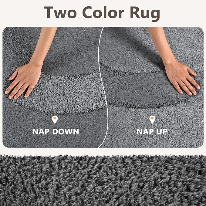 2x8 Dark Grey Solid Runner Rug Washable Non-Slip - Image 9