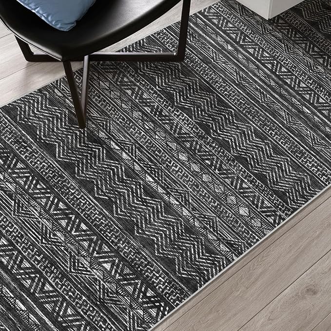 3x4 Washable Entryway Area Rug: Moroccan Small Runner Rug - Image 7