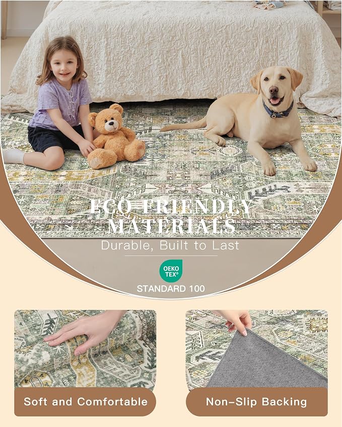 Madane Washable Runner Rugs 2x10 Long - Image 5