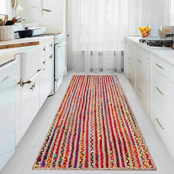 Hausattire Bohemian Braided Runner Rug 2'x6' - Image 5