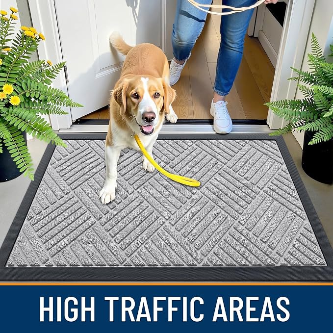 OLANLY Front Door Mat Outside Entrance 47x23, Waterproof Heavy-Duty Doormat | - Image 6
