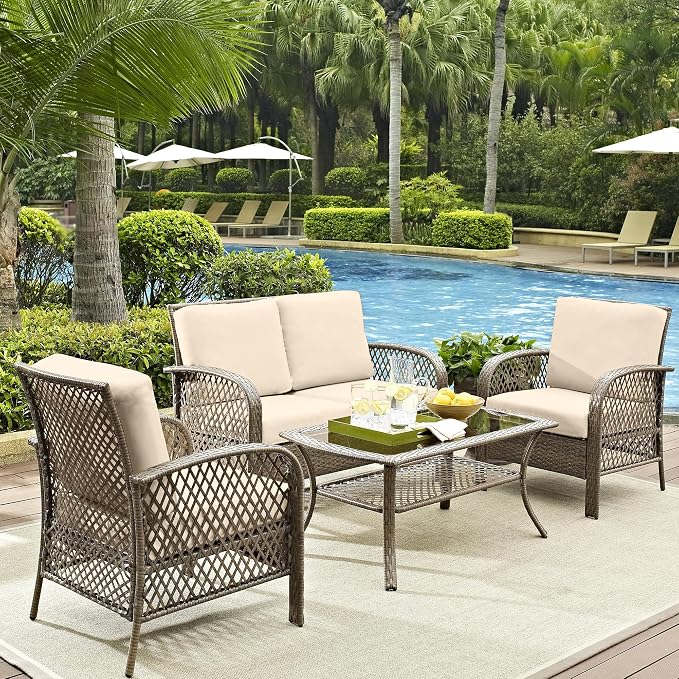 14Pcs Outdoor Cushion Covers, Patio Cushion Covers, Stretch Elastic Slipcovers - Image 6