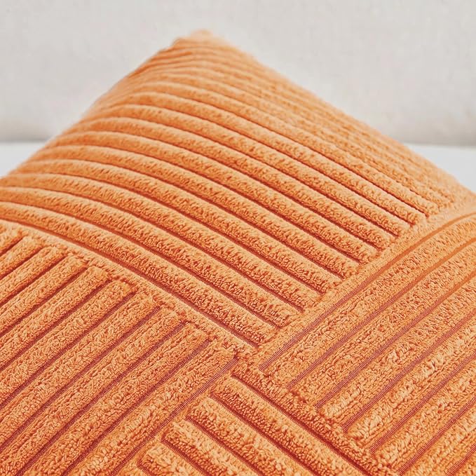 Fancy Homi 2 Packs Burnt Orange Lumbar Decorative Throw Pillow Covers 12x20 Inch - Image 4