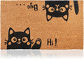 Coir Welcome Mat, Hi-Bye Cat, 24 x 36 in | 100% Natural Coir, Anti-Shedding by AmaruDoorMats