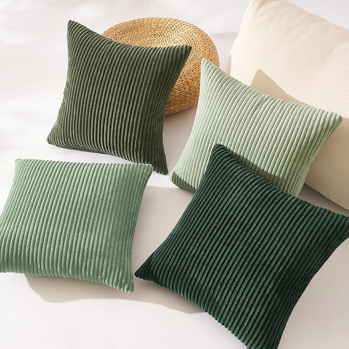 Topfinel Light Green Decorative Throw Pillow Covers Green Series, Winter Fluffy - Image 3