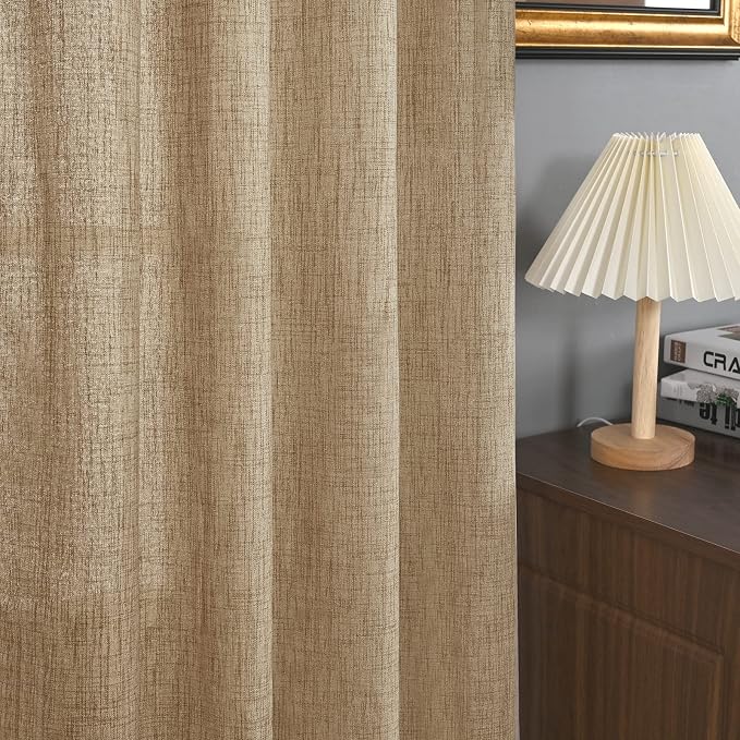 YoungsTex Burlap Toffee Curtains 68 Inch Length - Image 7