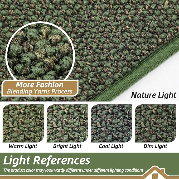 BEQHAUSE Dirt Trapper Door Mat 20" x 48", Non-Slip Washable Doormats, Low - Image 5