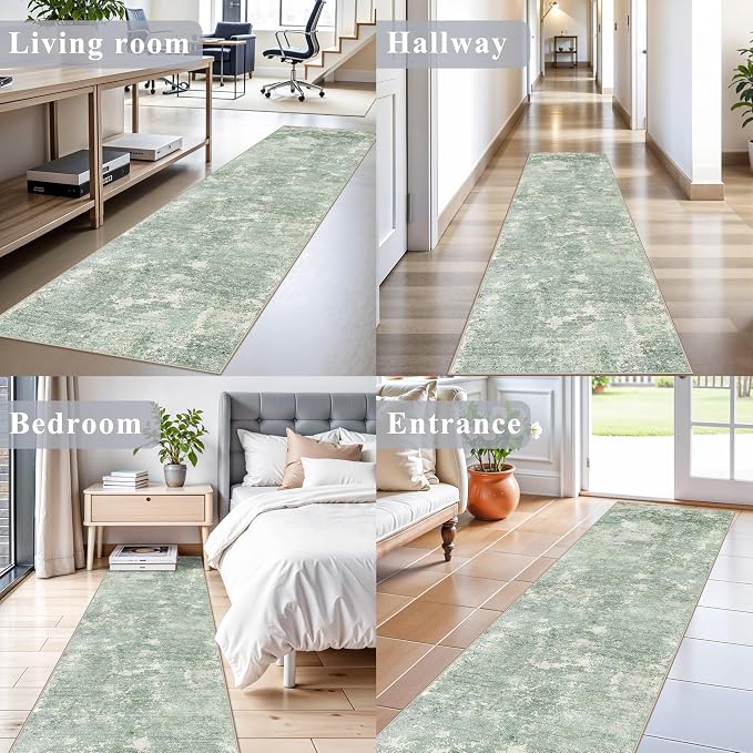 2x10 ft Washable Hallway Runner Rug – Non-Slip Long Carpet Runners - Image 3