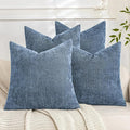 Set of 4 Soft Textured Decorative Throw Pillow Covers 18x18 Inch Cozy Farmhouse by Cozoomy