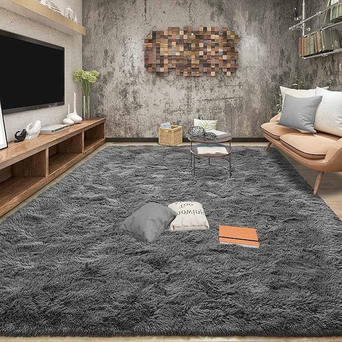 Tepook Soft Fluffy Rugs for Living Room, 5x8 Shaggy Area Rug for Bedroom - Image 3
