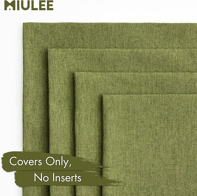 MIULEE Pack of 4 Decorative Throw Pillow Covers Linen Waterproof Pillow Covers - Image 5