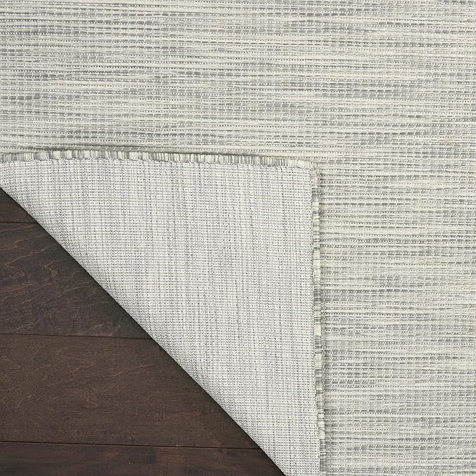 Nourison Home Positano 9' x 12' Light Grey Modern Indoor/Outdoor Rug Polypropylene