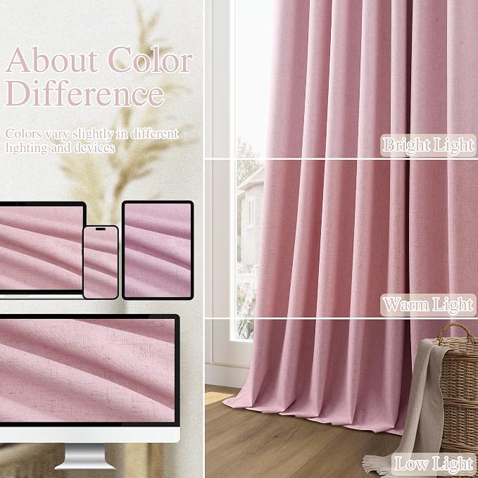 Guken 100% Blackout Curtains 84 Inch Length 2 Panels Set - Image 7