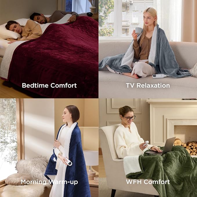 Bedsure Heated Blanket Full Size, Soft Electric Blanket - Image 7