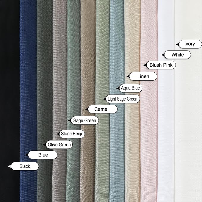 Chyhomenyc Light Green Valance for Windows, Light Filtering Faux Linen Textured - Image 6