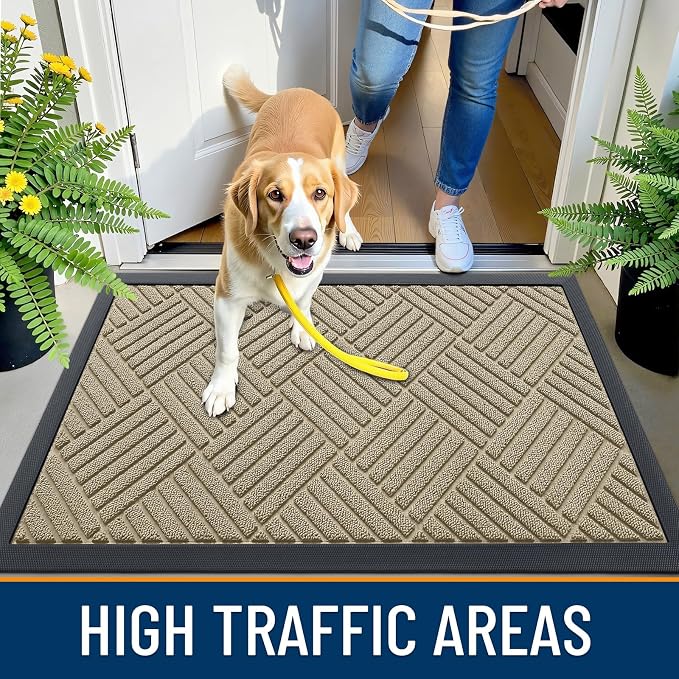 OLANLY Front Door Mat Outside Entrance 59x23, Waterproof Heavy-Duty Doormat | - Image 6