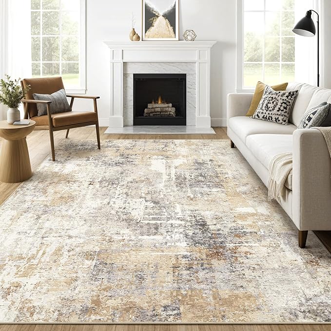 LOONGRUG 9x12 Area Rug Washable Large Neutral Modern Living Room Rugs | by LOONGRUG