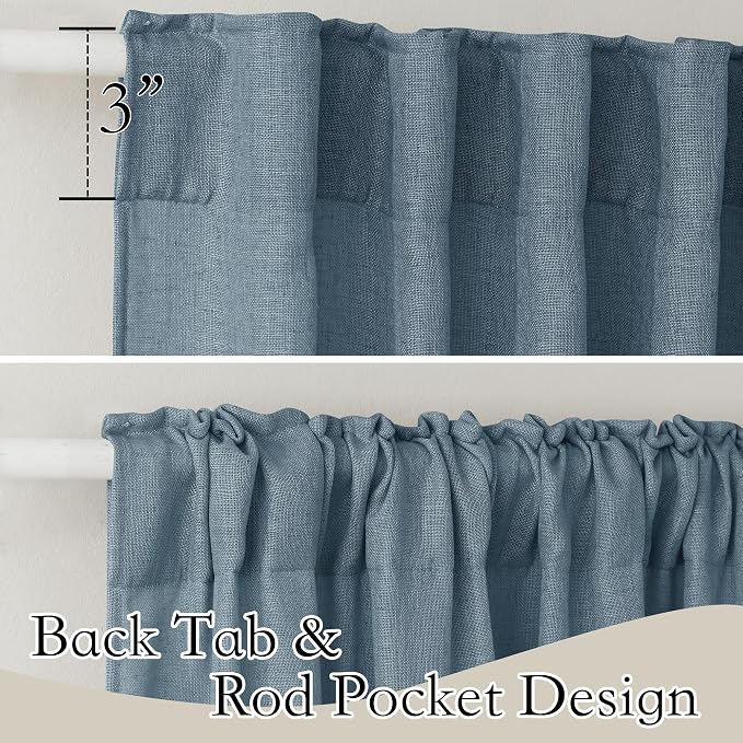 RYB HOME Long Linen Curtains 96 inches Long - Image 2